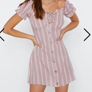 NastyGal Give it to em straight striped mini dress